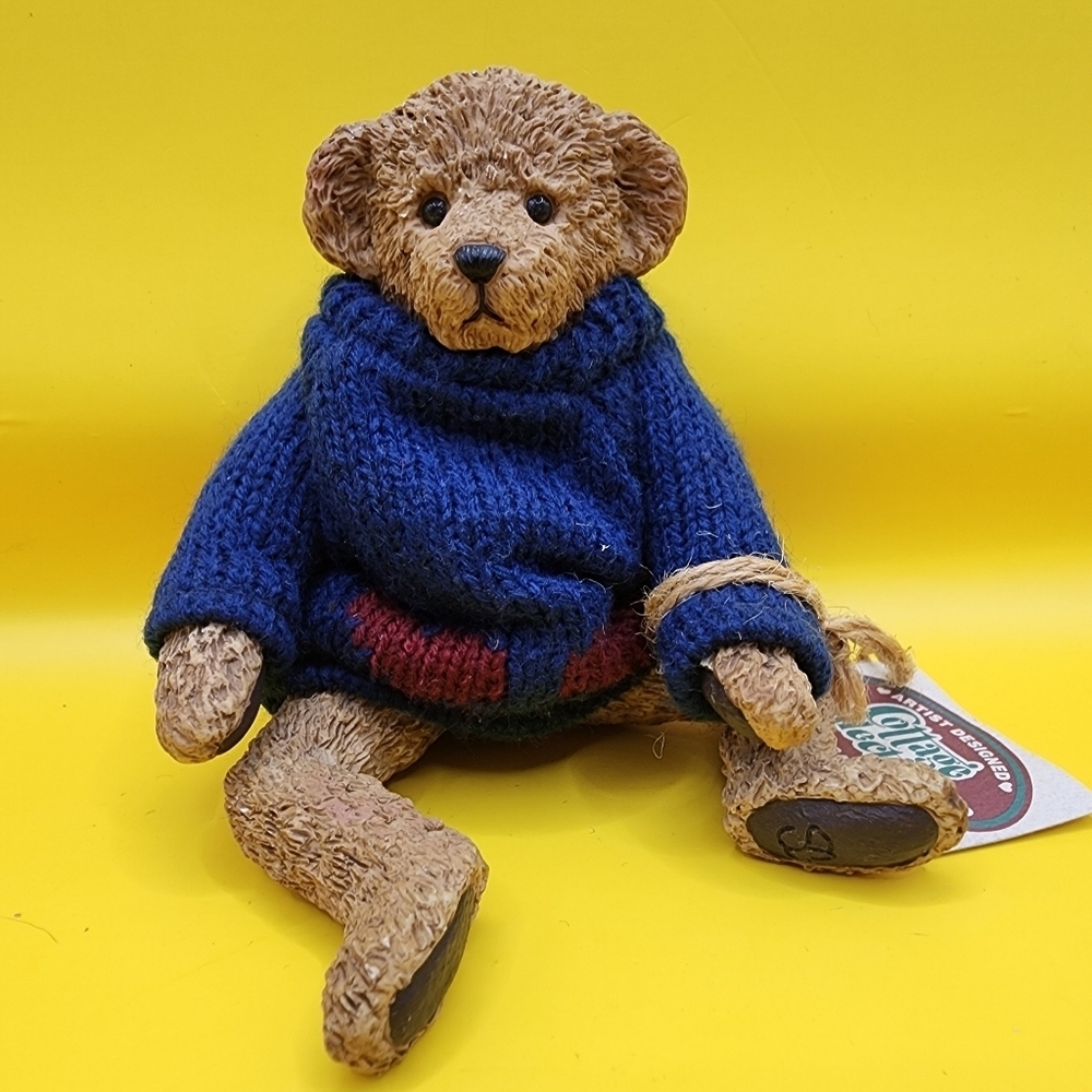 Vintage 1999 Gund Cottage Collectibles Bear Alex 6 Inch Resin Poseable - Picture 1 of 5